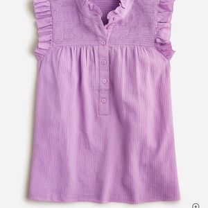 J. Crew Women's Lavender Ruffle Blouse